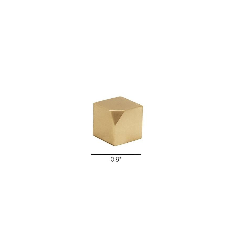 Heavy Duty Cube-Shaped Handcrafted Brass Bookweight