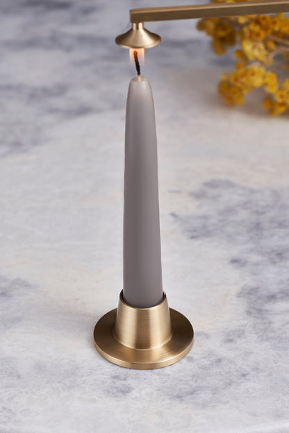 Luna - Minimalist Brass Candle Holder