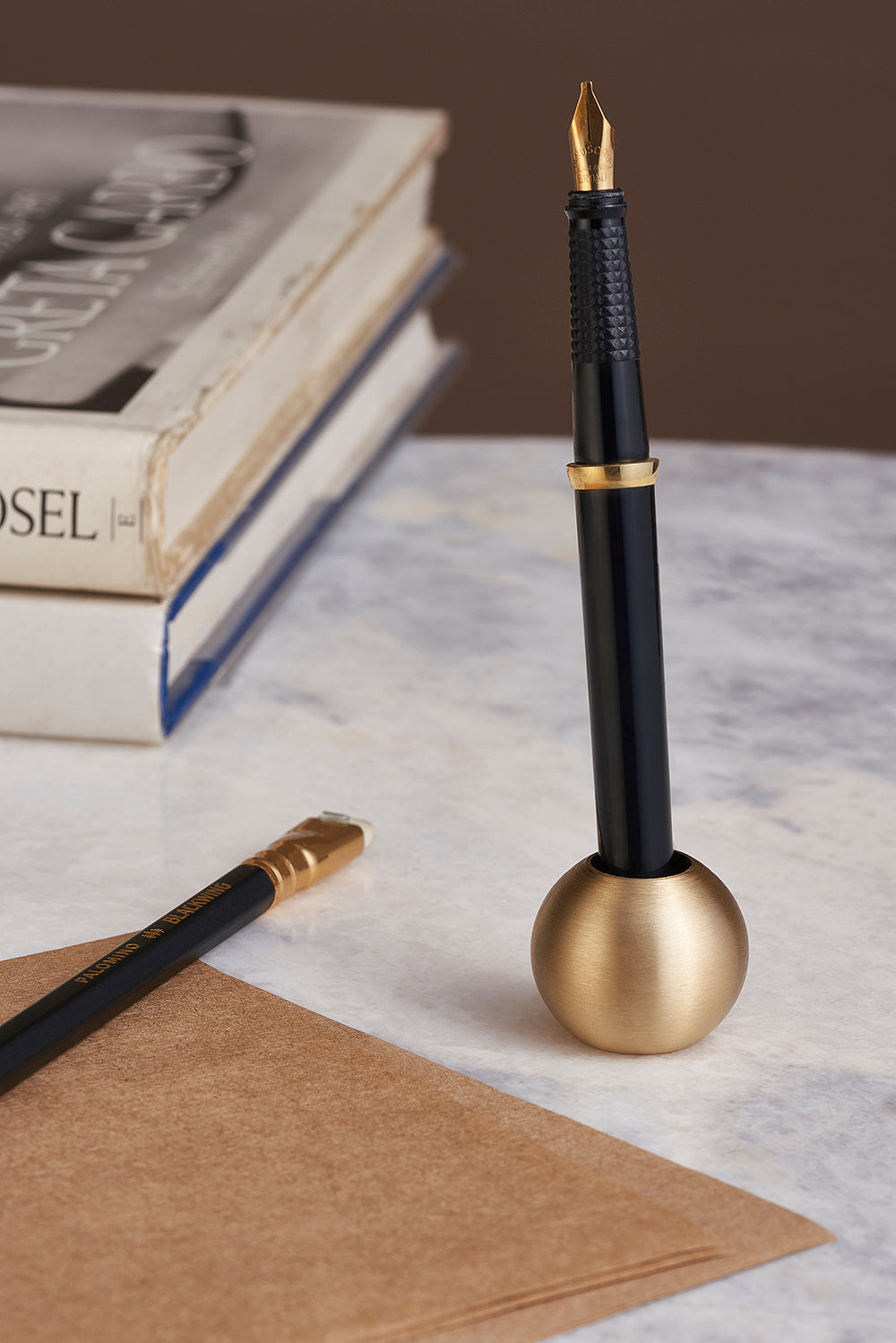 Handcrafted Brass Pen Holder