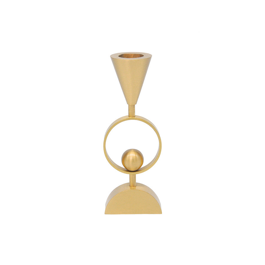 Tramonto Conical - Graceful Brass Candle Stand