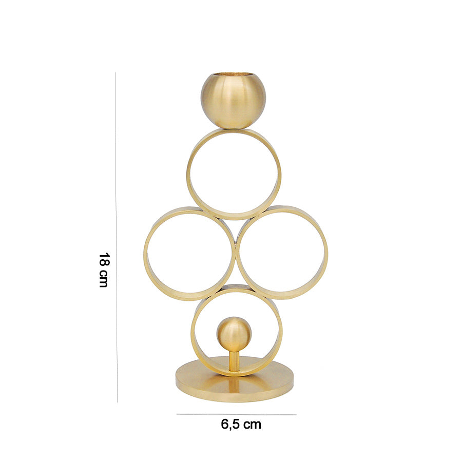 Anello de Luce - Artisan Brass Candlestick Holder - Elegant and Handcrafted