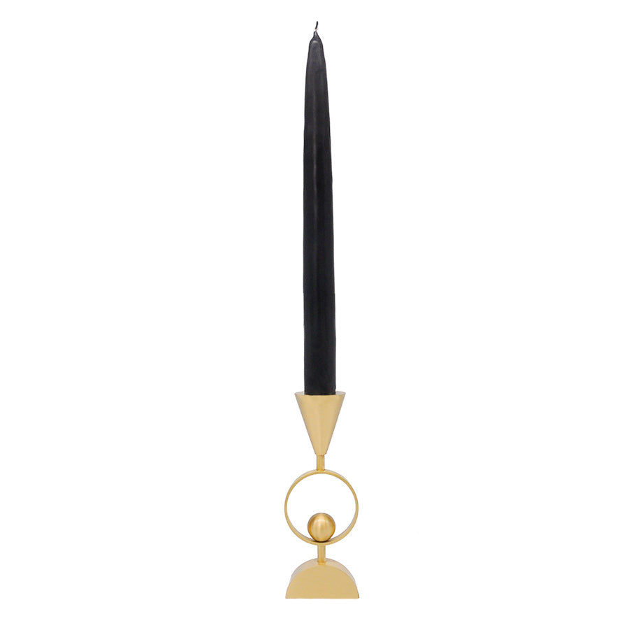 Tramonto Conical - Graceful Brass Candle Stand