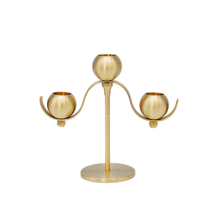 Tripla Eleganza - Exquisite Brass Candle Holder Trio