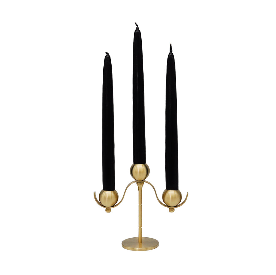 Tripla Eleganza - Exquisite Brass Candle Holder Trio