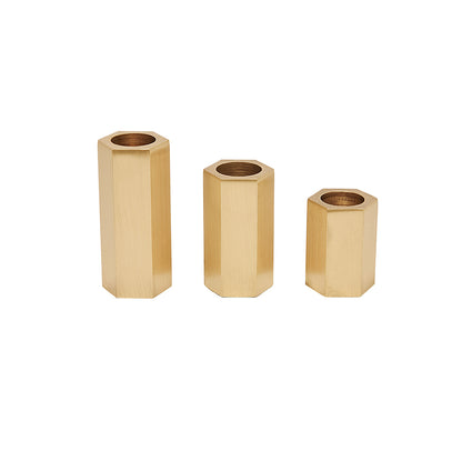 d'Oro Scintille - Elegant Brass Candle Holder Set: The Perfect Accent for Your Home ( Set of 3 )