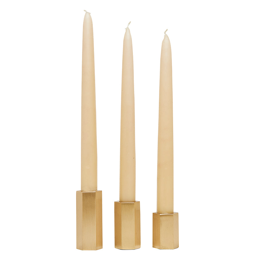 d'Oro Scintille - Elegant Brass Candle Holder Set: The Perfect Accent for Your Home ( Set of 3 )