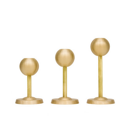 Galassie Dorate - Sophisticated Brass Candle Holder Trio ( Set of 3 )