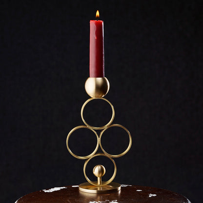 Anello de Luce - Artisan Brass Candlestick Holder - Elegant and Handcrafted