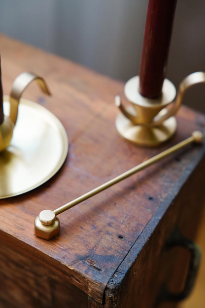 Golden Honeycomb Brass Candle Snuffer