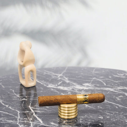 Expertly Crafted Brass Round Hollow Cigar Holder