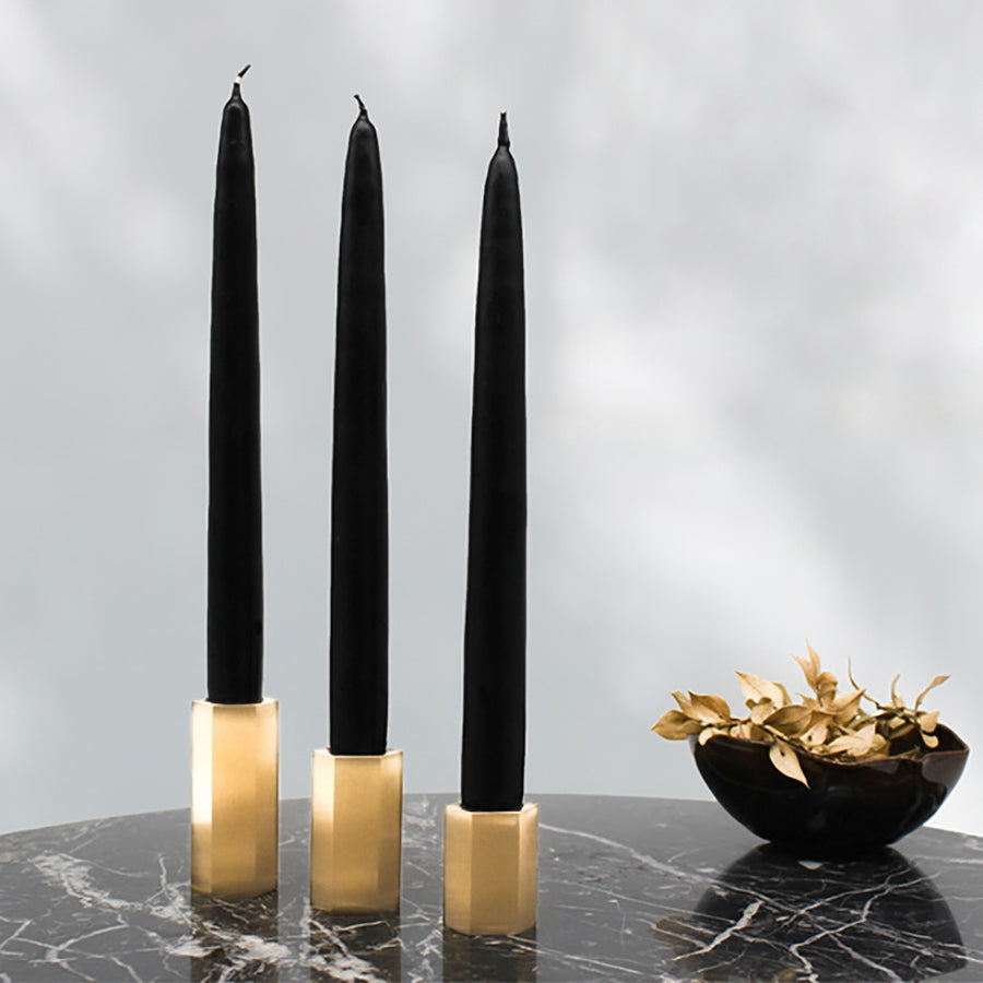 d'Oro Scintille - Elegant Brass Candle Holder Set: The Perfect Accent for Your Home ( Set of 3 )